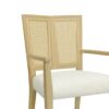 Mid Century Modern Arm Dining Chair (Set of 2) With Rattan Backrest - Beige / Natural Ash - Image 9