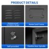 15 Door Lockers With Lock For Employee Storage - Black - Image 8