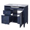 Bathroom Vanity With Top Sink, Modern Bathroom Storage Cabinet, 2 Drawers And A Tip-Out Drawer, Single Sink Bathroom Vanity - Blue - Image 9