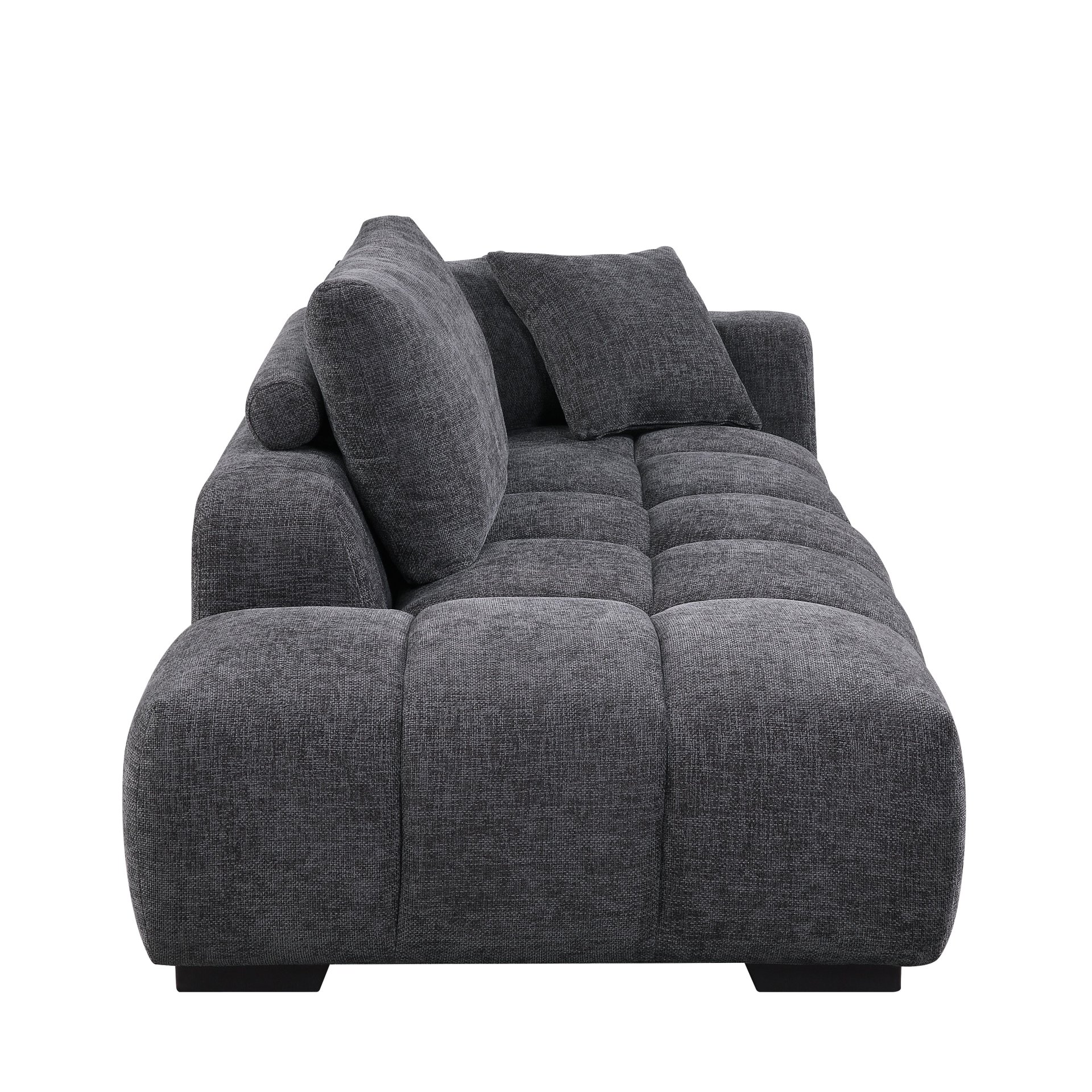 Chosen - Sectional Sofa With Toss Pillows With 2 Chaises With Ottoman - Gray - Image 9