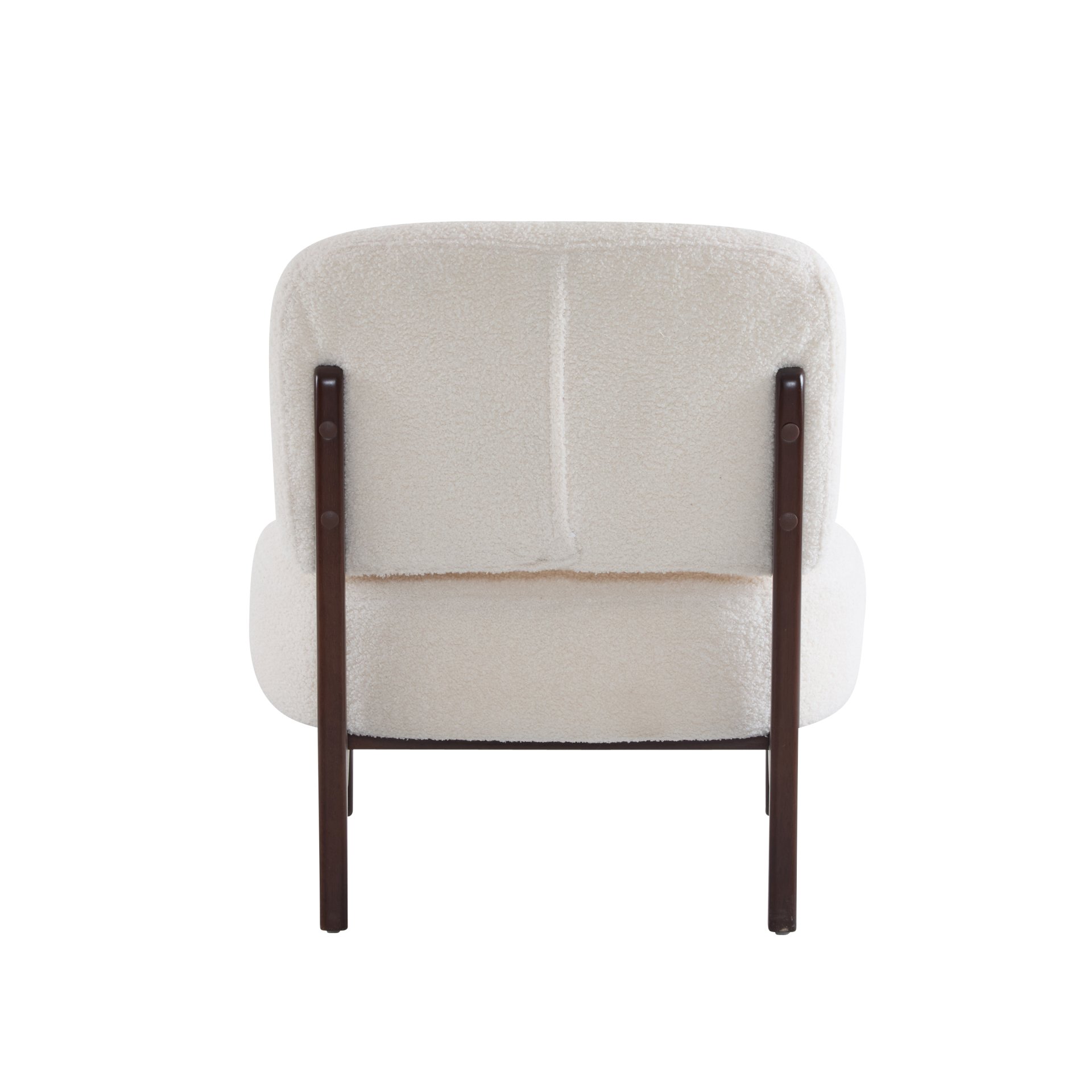 Modern Boucle Lounge Chair With Solid Wood Frame, Soft And Durable Boucle Upholstery - Beige - Image 10