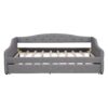 Full Long Size Daybed With LED Belt And Trundle - Gray - Image 8
