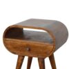 Circular Open Bedside Table - Chestnut - Image 3