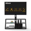 Multi-Function Angle And Height Adjustable Tempered Glass TV Stand - Black - Image 11