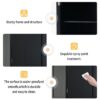 Tall Bathroom Storage Cabinet With Glass Doors, Free-Standing, Two Drawers, And Adjustable Shelves, MDF Board, Painted Perfect For Displaying Your Favorite Items - Black - Image 5