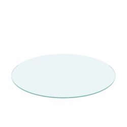 36" Round Tempered Glass Table Top Clear Glass 1 / 4" Thick Flat Polished Edge - Transparent