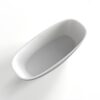 Soaking Bathtub, Freestanding, Solid Surface - Matte White - Image 5
