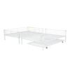 Full Over Full Metal Bunk Bed With Trundle - White - Image 3