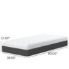 Pur Chill - 12" Twin Long Soft Mattress With Phase Change Cooling Fabric - White / Gray - Image 8