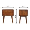 Curved Nightstand - Chestnut - Image 13