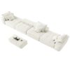 Modern Oversized Modular Sectional Sofa, Sparkling Fabric Soft Cushion Sofa With 6 Pillows, 6 Pieces Diy Combination Tufted Sofa, No Assembly Required - Beige - Image 19