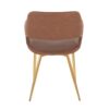 Margarite - Contemporary Dining / Chair (Set of 2) - Gold / Brown - Image 5
