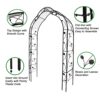Metal Garden Arch Assemble Freely With 8 Styles Garden Arbor Trellis Climbing Plants Support Rose Arch - Black - Image 13
