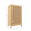 Bamboo Freestanding Storage Cabinet With Door And Shelf For Bathroom, Living Room, Kitchen - Natural / Natural Wood - Image 3