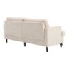Mid Century Modern Chenille Fabric Loveseat Sofa With Brown Wood Feet, 2 Seat Upholstered Couch For Living Room And Bedroom - Beige - Image 16