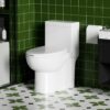 Gloss Tornado Flush 1 Piece Elongated Toilet With Siphonic Side Press, ADA Comfort Chair Height - Gloss White - Image 4