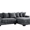 Luxe - Oversized 2 Piece Right Facing Sectional Couches For Living Room, L Shaped Sofa With Chaise - Dark Gray - Image 2