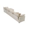 Modern Upholstered L Shape Modular Sectional Sofa 4 Seater With Ottoman Comfortable - Beige - Image 16