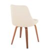 Giovanni - Contemporary / Dining Chair (Set of 2) - Walnut / Cream - Image 4