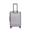 24" Luggage Lightweight Suitcase Tsa Lock USB Port Luggage Wheel Lock Artificial Leather Top Handle Spinner Wheels - Silver - Image 7