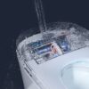 Heated Seat Smart Toilet Without Bidet, Upmarket Compact Dual Flush Toilet 1 / 1.28 Gpf, Tank Less Toilet With Adjustable Temp Heated Seat, Foot Sensor Flush - White Night Light, Knob Control, Power Out - Image 10