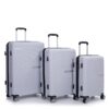 Hardshell Suitcase Double Spinner Wheels Pp Luggage Sets Lightweight Durable Suitcase With Tsa Lock, 3 Piece Set (20/24/28) - Silver - Image 4