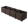 Indoor / Outdoor Rectangular Plastic Planting Box Kit For Vegetables, Herbs, Flowers & Succulents, Coffee, Polypropylene, 62.80" - Coffee - Image 5