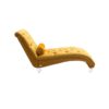Velvet Button Tufted Upholstered Chaise Lounge Chair With Pillow For Bedroom Living Room Office - Mustard - Image 13