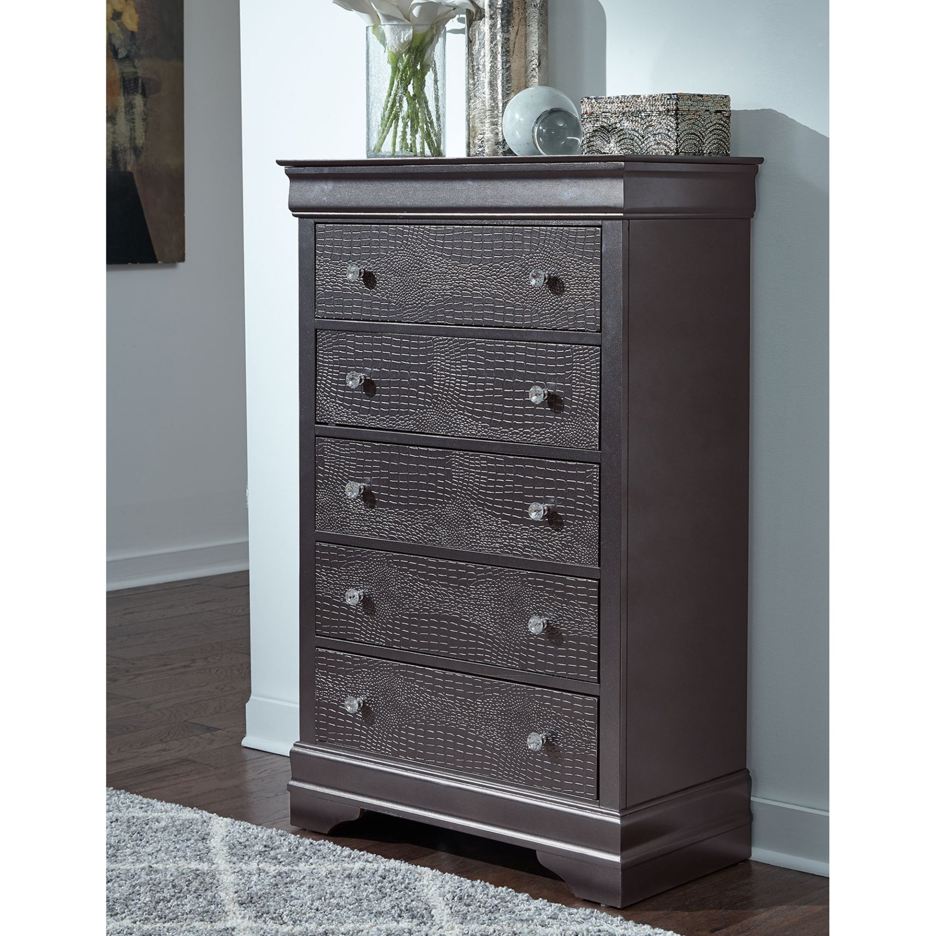Shaker - Crocodile Chest - Metallic Gray - Image 4