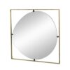 Poppy Mirror With Metal Frame Contemporary Design For Bathroom, Entryway Wall Decor - Golden Black - Image 2