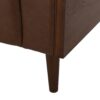 Contemporary 3 Seater Sofa With Tufted Diamond Stitch And Rolled Accent Pillows - Dark Brown - Image 11