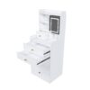 3 In 1 Dressing Table With LED Mirror & Storage Stool, Compact Makeup Vanity - White - Image 17