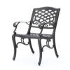 Luminea - Outdoor Aluminum Dining Chair With Scroll Design, Lattice Pattern And Cabriole Legs - Copper - Image 6