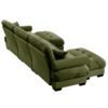 U Shape Modular Sectional Sofa Couch & Movable Ottomans Velvet Upholstery 3 Seat Corner Sofa - Olive Green - Image 13