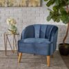 Accent Chair, Club Armchair, Modern Reading Chair - Antique Navy Blue - Image 2