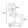 Elegant Extendable Dining Table Set With C Shaped Tube Chairs - Gray - Image 7