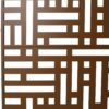 Outdoor & Indoor Privacy Screen Metal Privacy Screen, Freestanding Decorative Privacy Screen - Brown - Image 5