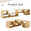 2 Piece Cube TV Stand And L Shaped Entertainment Center With Open Storage And 2 Shelves - Burly Wood - Image 3