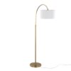 Salon Reader Contemporary Floor Lamp - Gold / White - Image 4