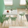 2 Piece Durable Single Chair With Mesh Hollow Out Design - Light Green - Image 8