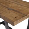 Rustic Metal And Solid Distressed Dining Table - Rustic Oak - Image 4
