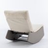 Modern Rocking Chair Recliner, Comfy Rocker Nursery Chair With Footrest, Accent Reading Chair, Upholstered Lounge Chair For Relaxing, Resting, Soft Padded Rocker For Indoor Living Room Bedroom - Gray - Image 10