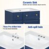 Bathroom Vanity Cabinet With Sink - Blue - Image 8