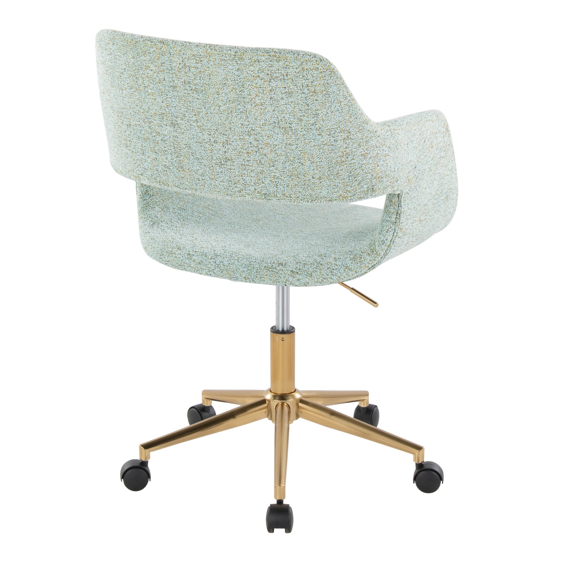 Margarite - Contemporary Task Chair - Gold / Light Green - Image 3
