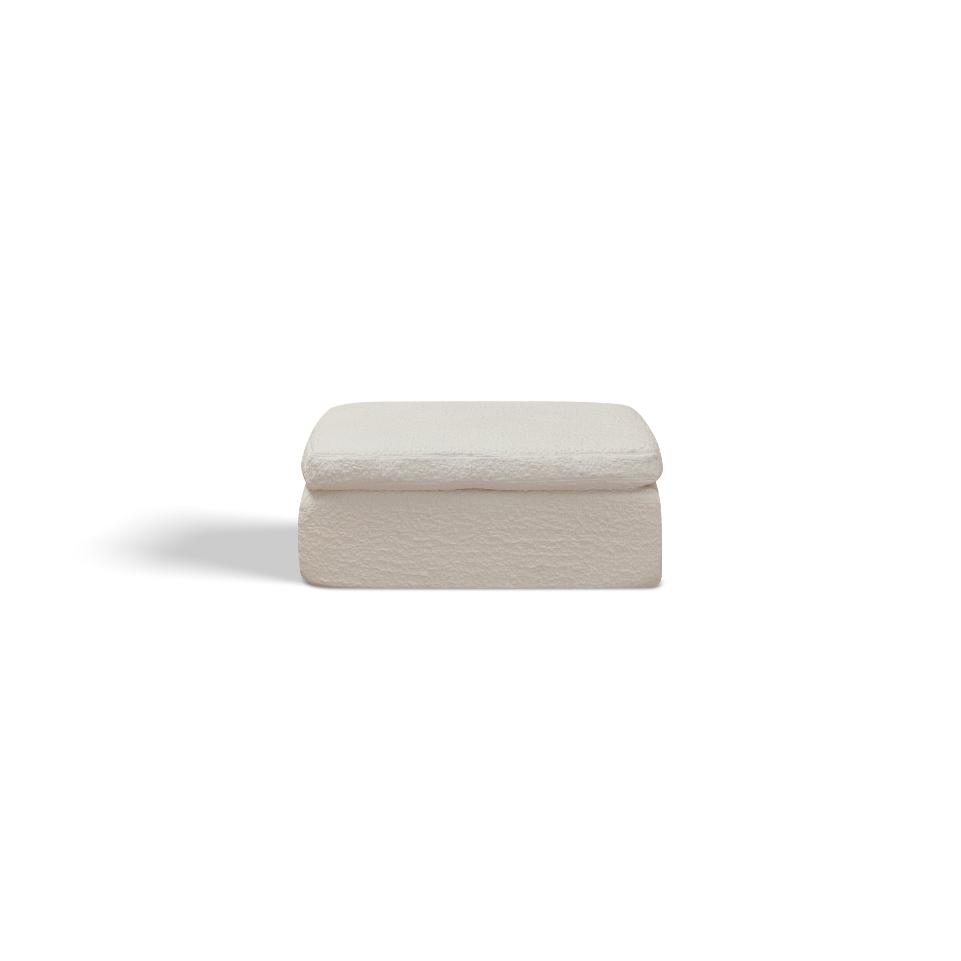 Cloud L Shape Modular Sectional Sofa With Ottoman, 3 Seater Convertible Couch - White - Image 13