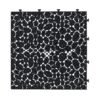 Interlocking Deck Tiles Plastic Waterproof Outdoor All Weather Anti-Slip Bathroom Shower Balcony Porch Strong Weight Capacity Upto 440 Lbs, Pebble Stone Pattern Pack Of 60 - Black - Image 14