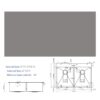 Double Bowl Drop In Kitchen Sink, 16 Gauge Stainless Steel With 2 9" Deep Basins - Gunmetal Black - Image 3