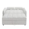 Loveseat Sofa Pull Out Sofa Bed Tufted Sleeper Sofa With An Adjustable Backrest, 3 USB Ports And 2 Lumbar Pillows For Living Room - Beige - Image 17