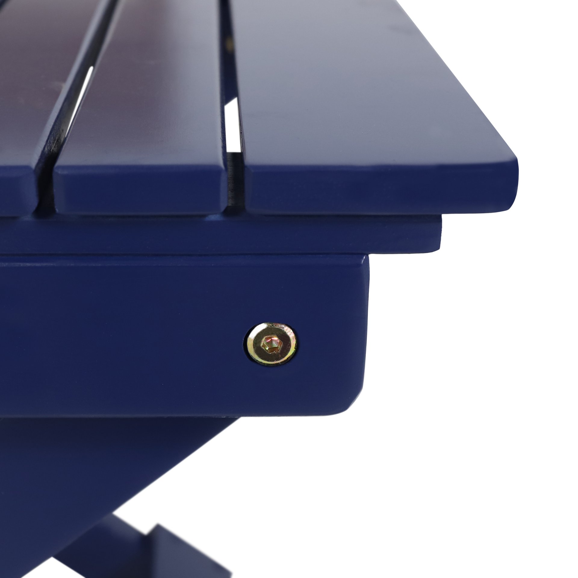 Outdoor Folding Wooden Side Table - Navy Blue - Image 9
