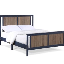 Connelly - Full Bed - Midnight Blue / Vintage Walnut